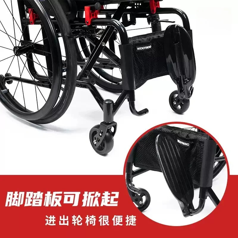 Medwell WI5802 Foldable Manual Sports Wheelchair