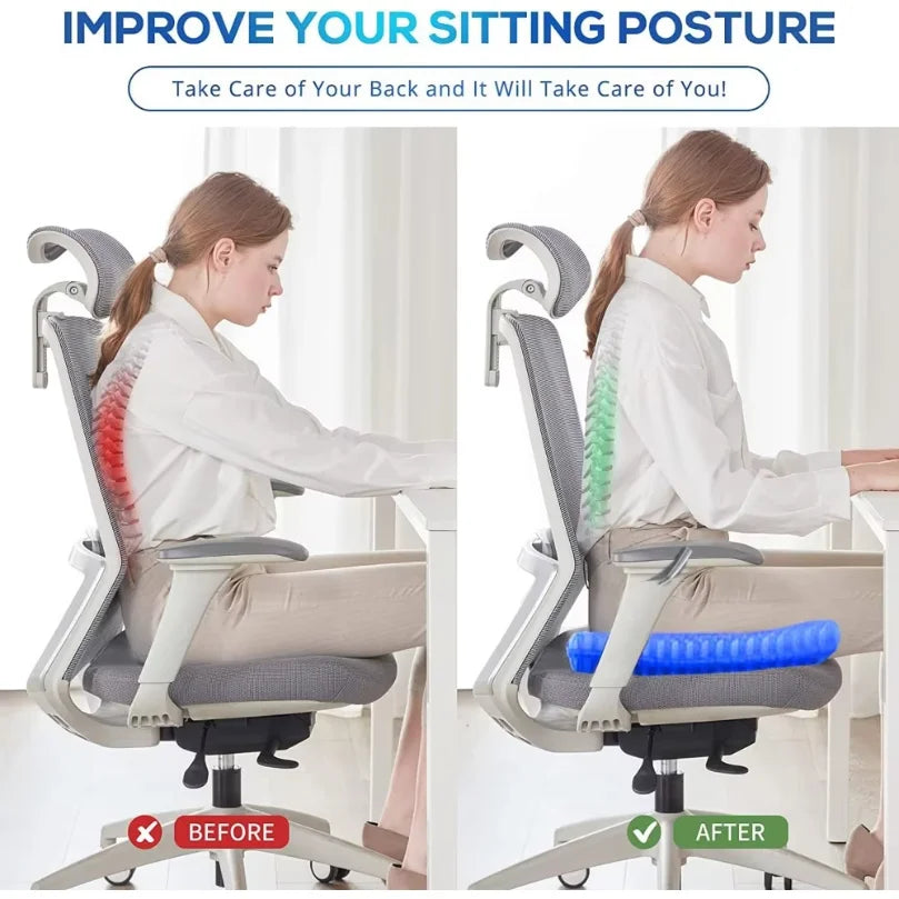 Breathable Gel Seat Cushion for Chairs and Wheelchairs