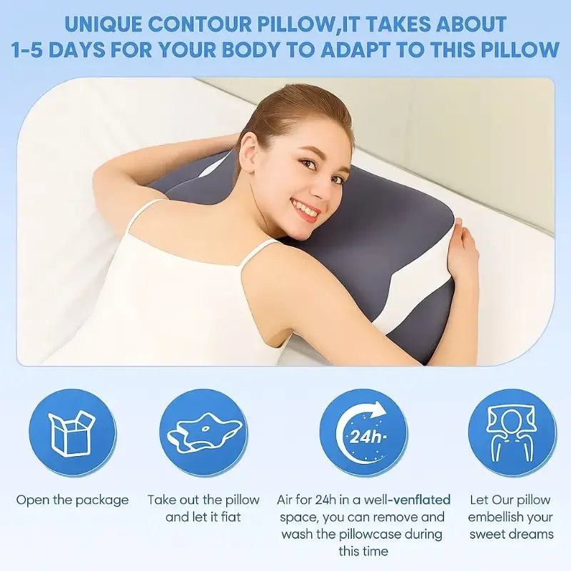 Adjustable C-Shaped Memory Foam Neck Pillow