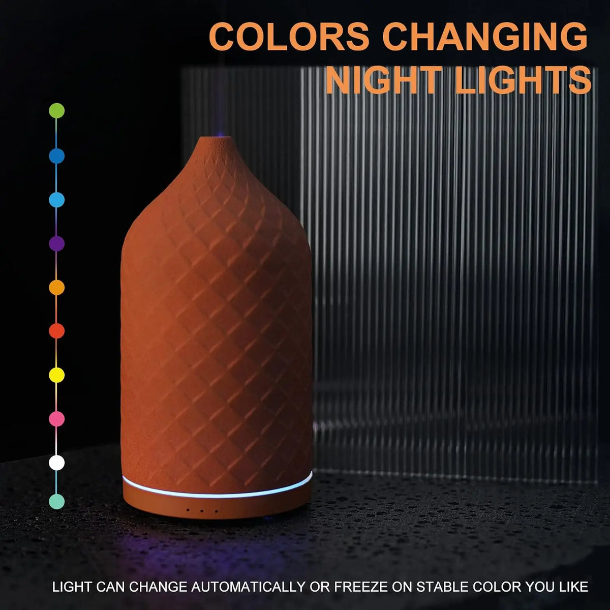 Ceramic 120ml Aromatherapy Diffuser with LED Lights