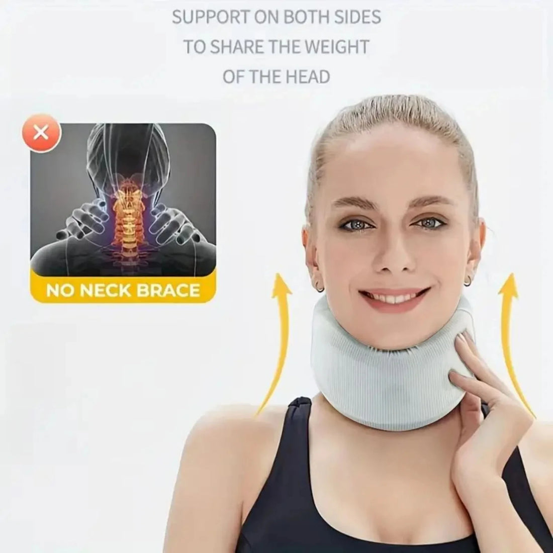 Adjustable Breathable Neck Brace for Sleep Support