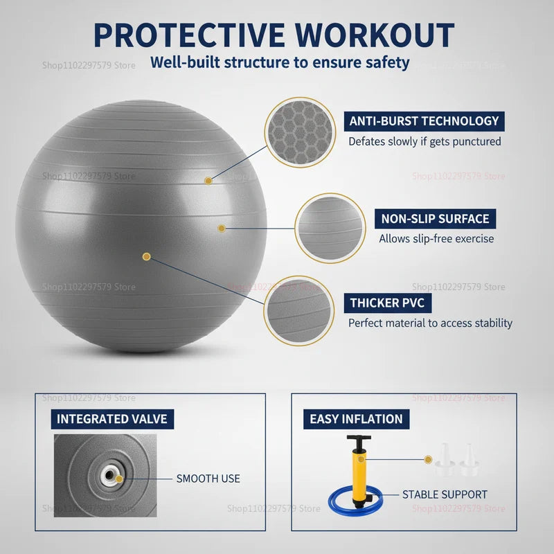 Inflatable Yoga and Exercise Ball