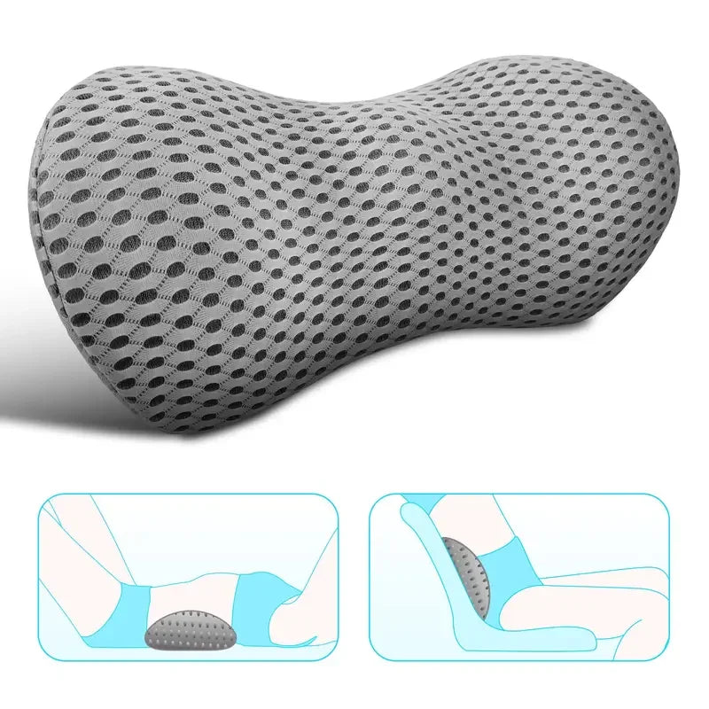 Memory Foam Lumbar Pillow for Car or Office Chair