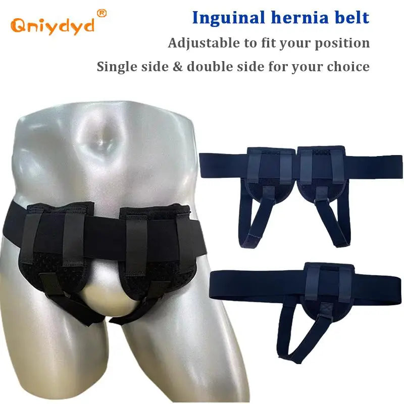 Adjustable Hernia Support Belt with Movable Pads