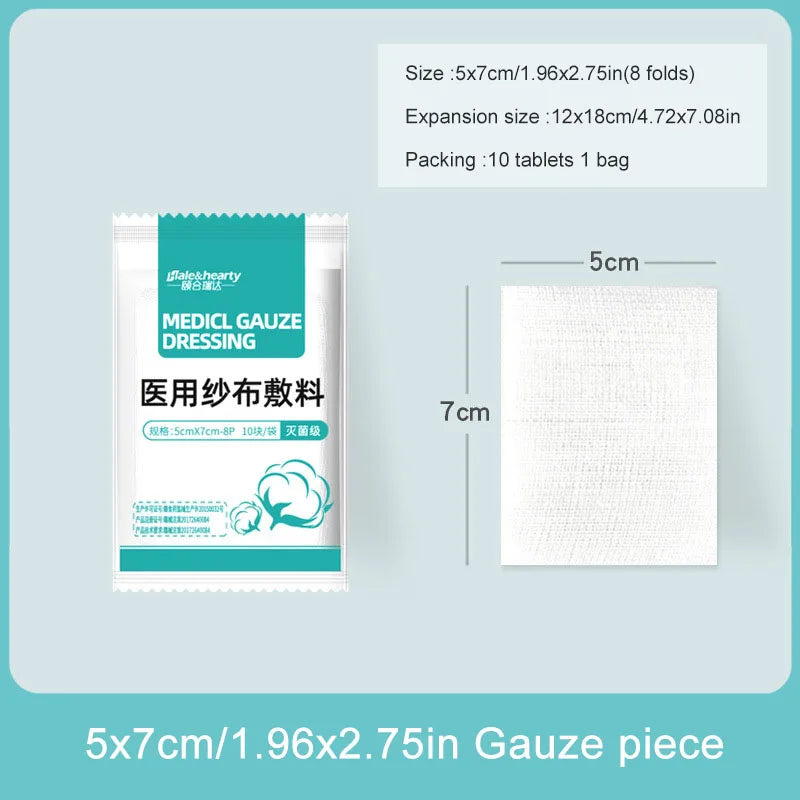 Sterile Cotton Gauze Pads for Wound Care