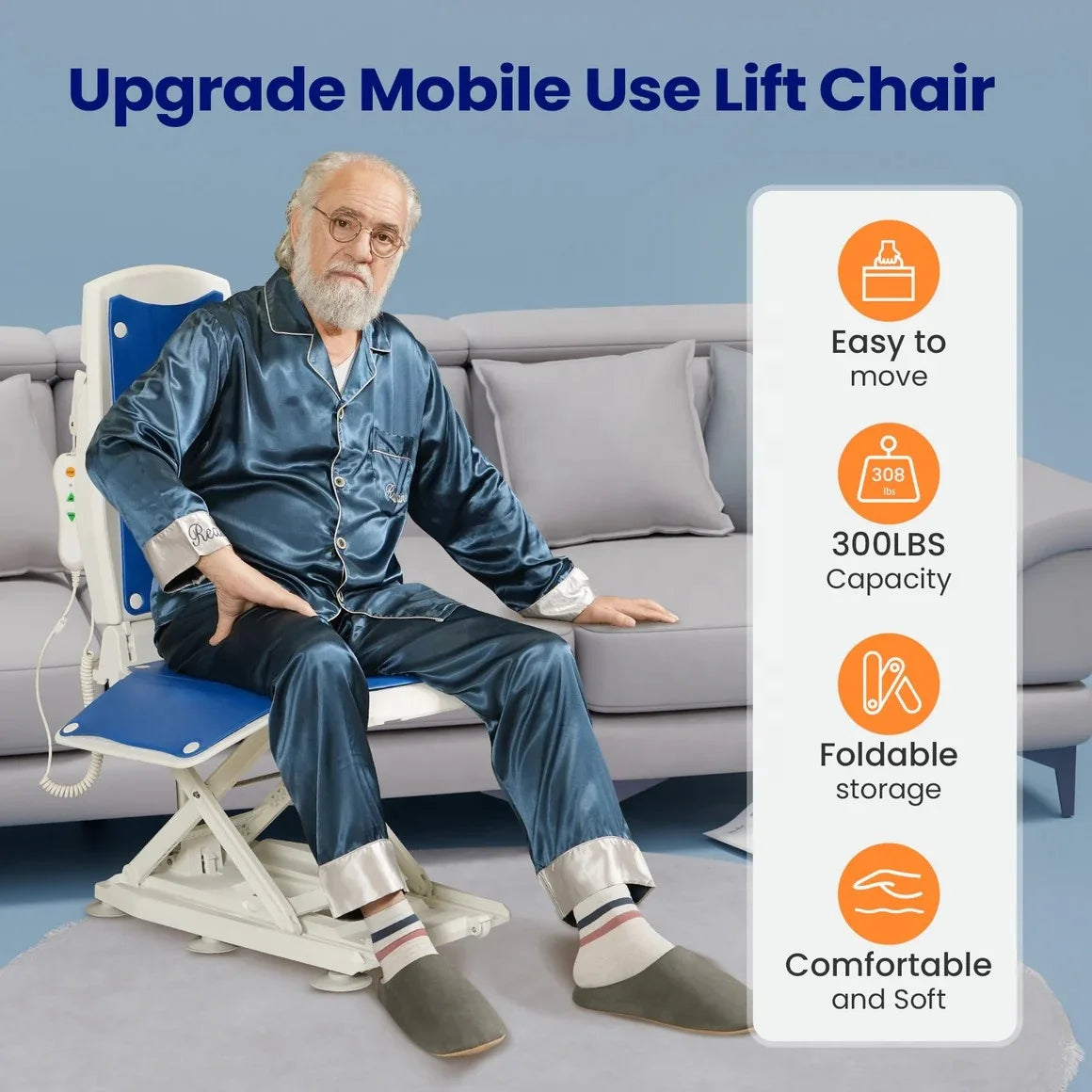 Electric Bathtub Lift Chair with Emergency Stop