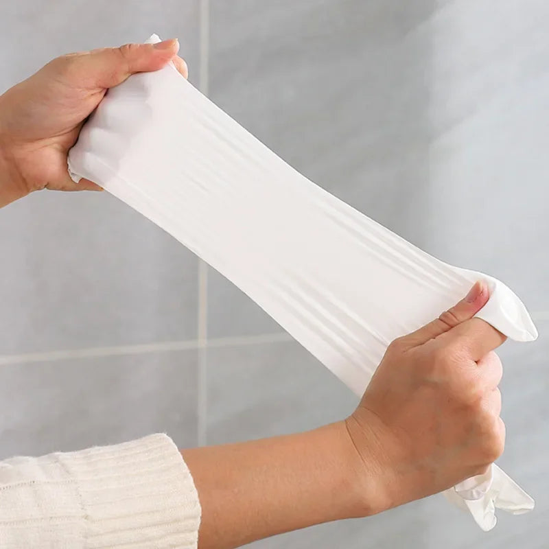 Disposable White Nitrile Gloves, Latex-Free