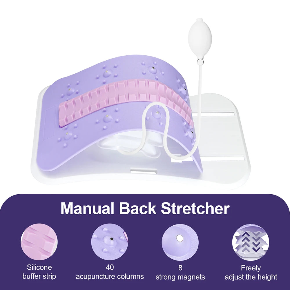 Adjustable Airbag Lumbar Support Back Stretcher, 5 Functions