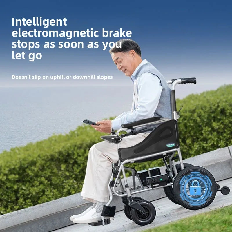 Foldable Ultralight 4-Wheel Electric Wheelchair for Seniors