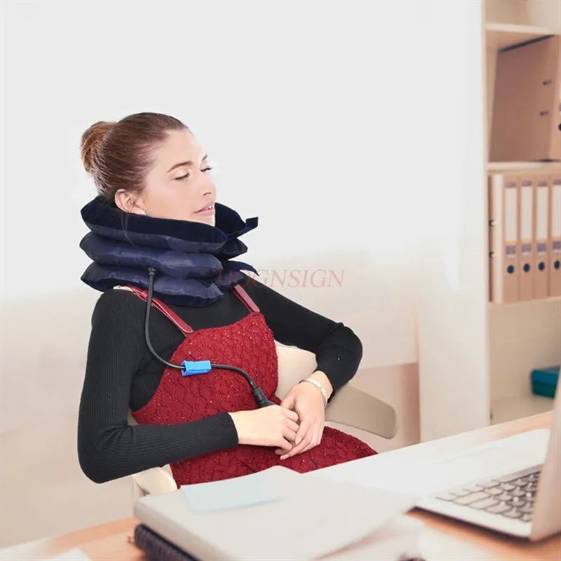 Soft Inflatable Cervical Neck Support Pillow
