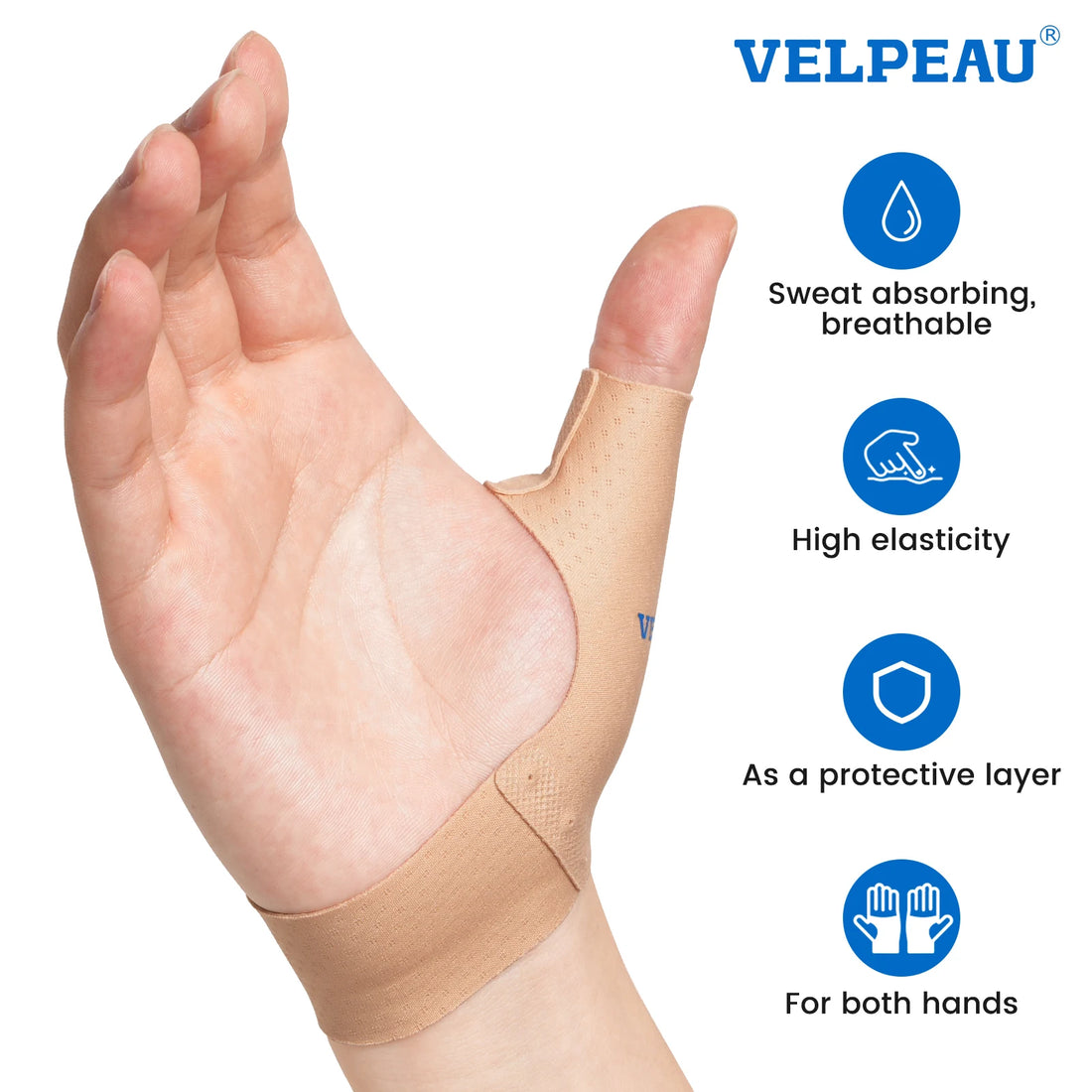 Medwell Elastic Thumb Support Brace, Left and Right Hand