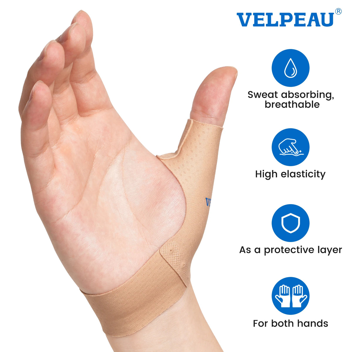 Medwell Elastic Thumb Support Brace, Left and Right Hand