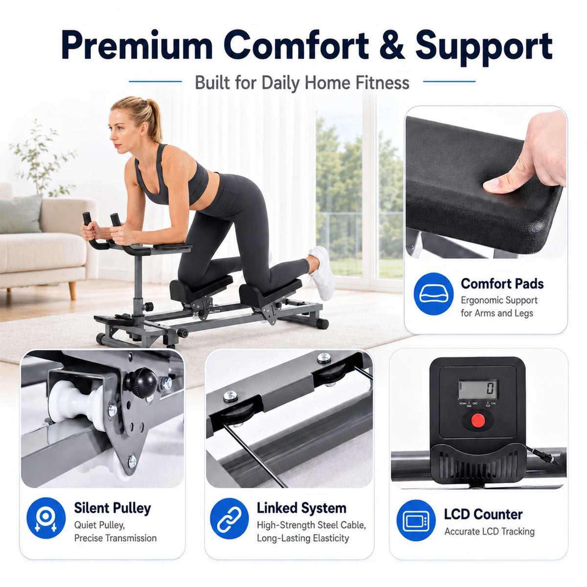 Adjustable Crawling Trainer with Step Counter