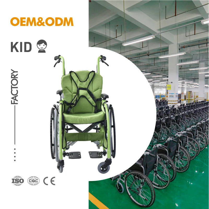 Foldable Aluminium Alloy Manual Wheelchair for Children