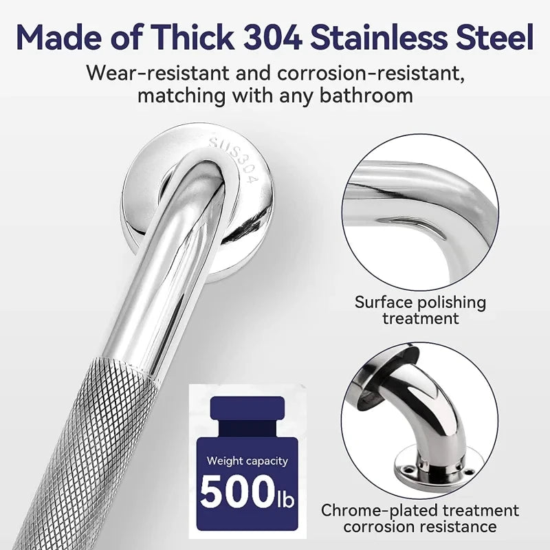 Straight Stainless Steel Bathroom Grab Bar