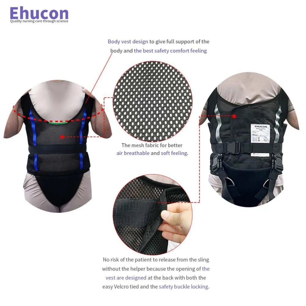 Padded Patient Lift Sling for Walking Training