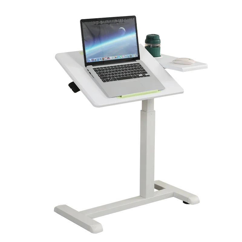 Height-Adjustable Overbed Table with Tilting Top