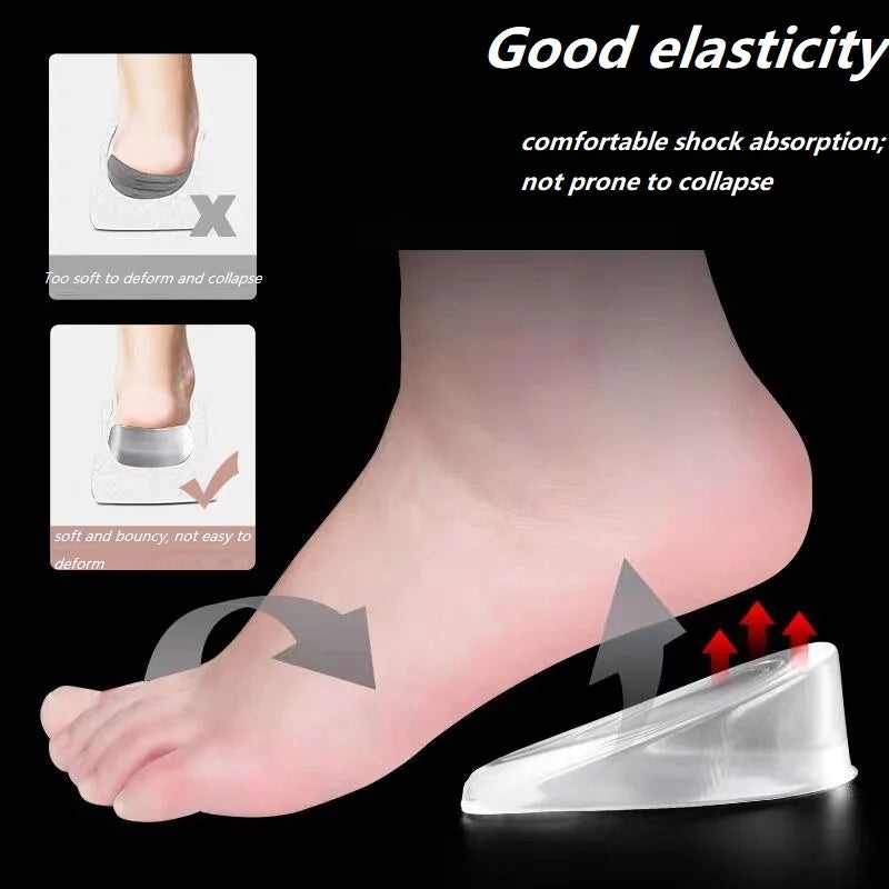 Silicone Heel Lifts for Shoes, 1–3 cm