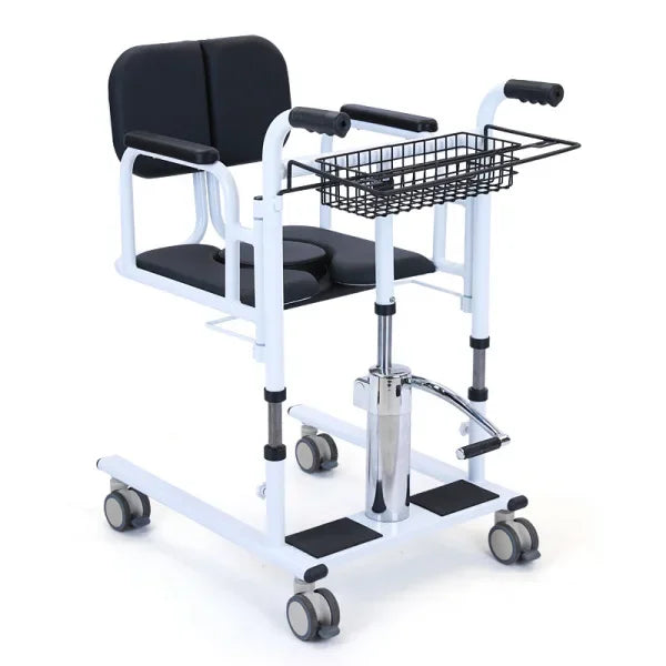 Manual Hydraulic Transfer Chair with Toilet