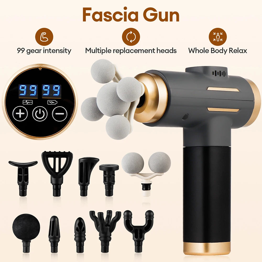 Electric Massage Gun with 11 Attachments