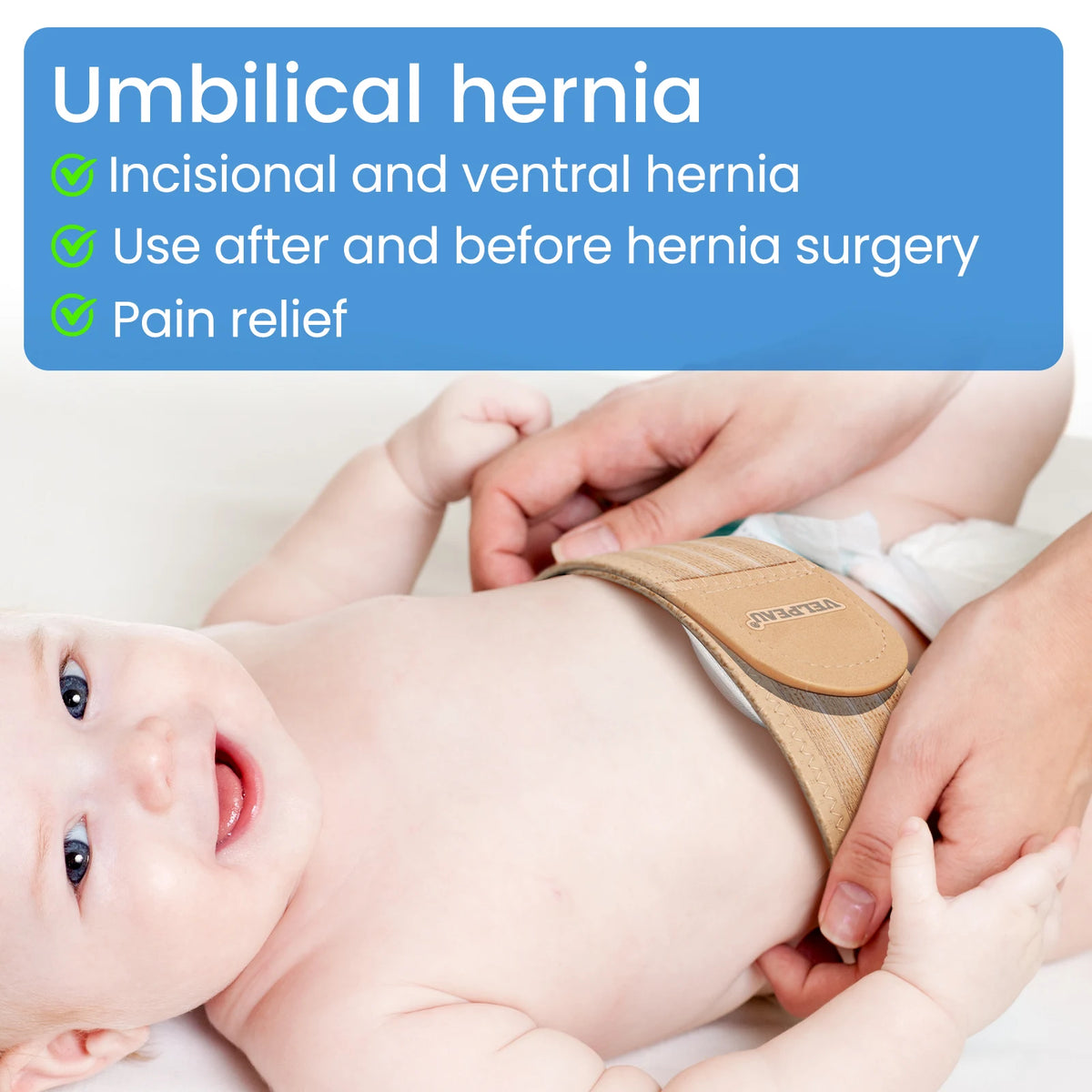 Infant Umbilical Hernia Belt with 3 Pads