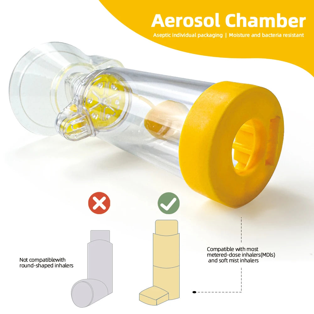 Inhaler Spacer with Mask, 175ml, S/M/L