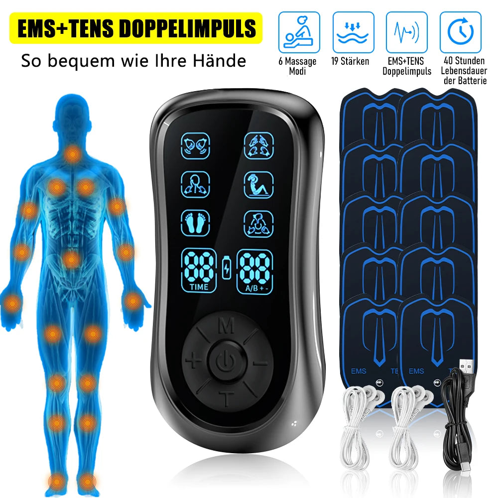 Dual-Channel TENS EMS Muscle Stimulator