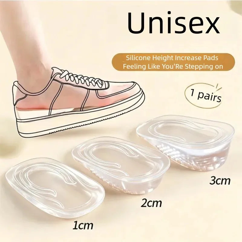 Silicone Heel Lifts for Shoes, 1–3 cm