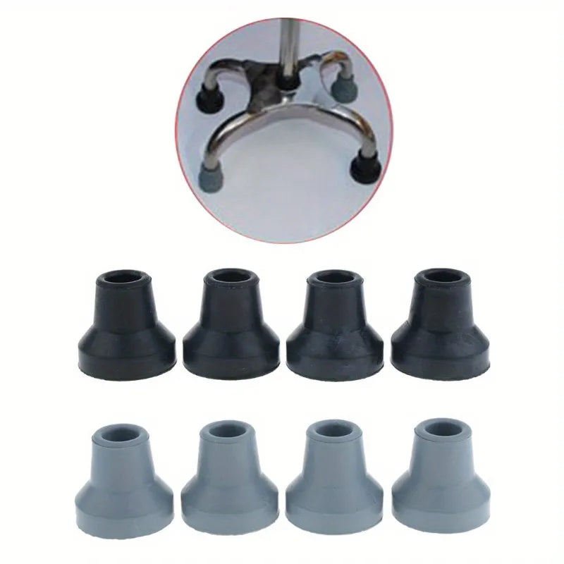Rubber Cane and Crutch Tips, Set of 4
