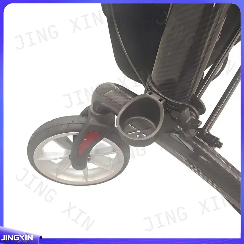 Four-Wheel Rollator with Seat and Storage Bag