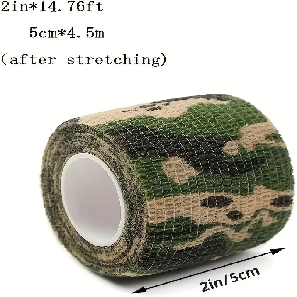 Camouflage Self-Adhesive Cohesive Wraps, 6 or 12 Rolls