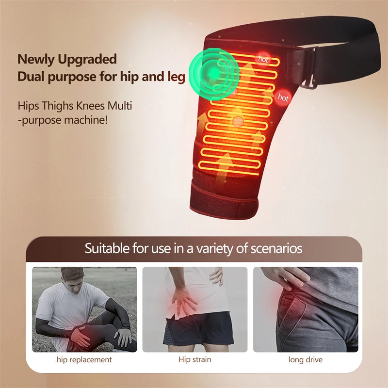 USB Heated Hip Support Brace with 3 Heat Levels