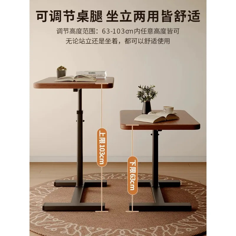 Height-Adjustable Rolling Overbed Table with Tilt
