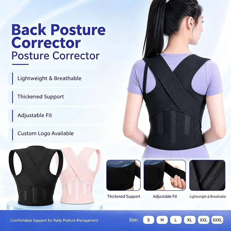 Adjustable Posture Support Belt with Splint