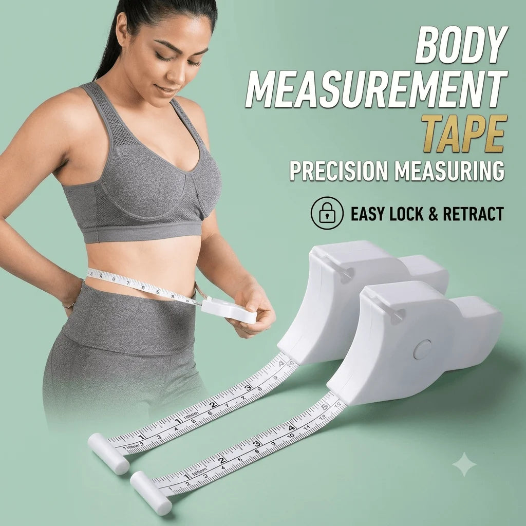 Retractable Body Measuring Tape for Waist, Chest and Arms