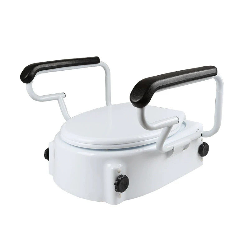 Toilet Height Enhancer with Handrails