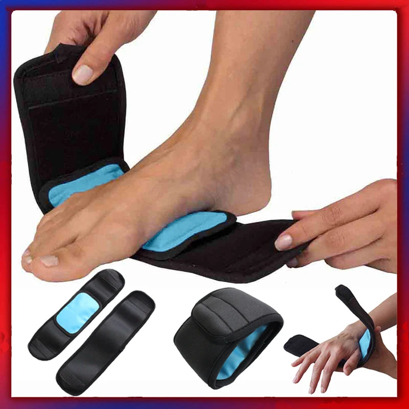 Reusable Gel Ice Pack with Strap for Hand, Foot, Wrist and Elbow