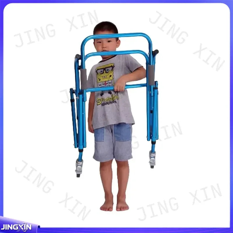 Adjustable Aluminum Child Walker with Two Casters