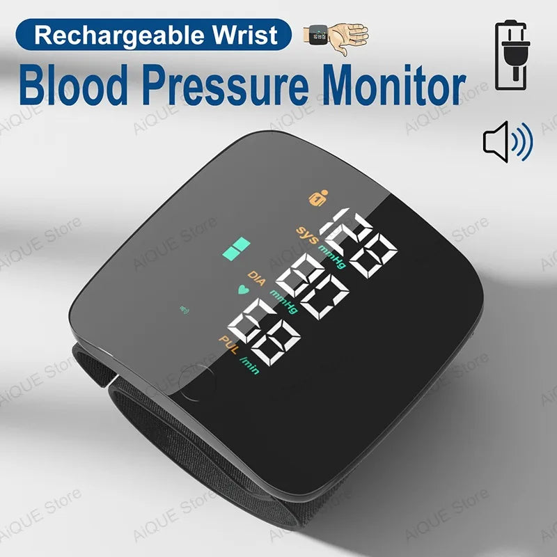 Rechargeable Wrist Blood Pressure Monitor for 2 Users