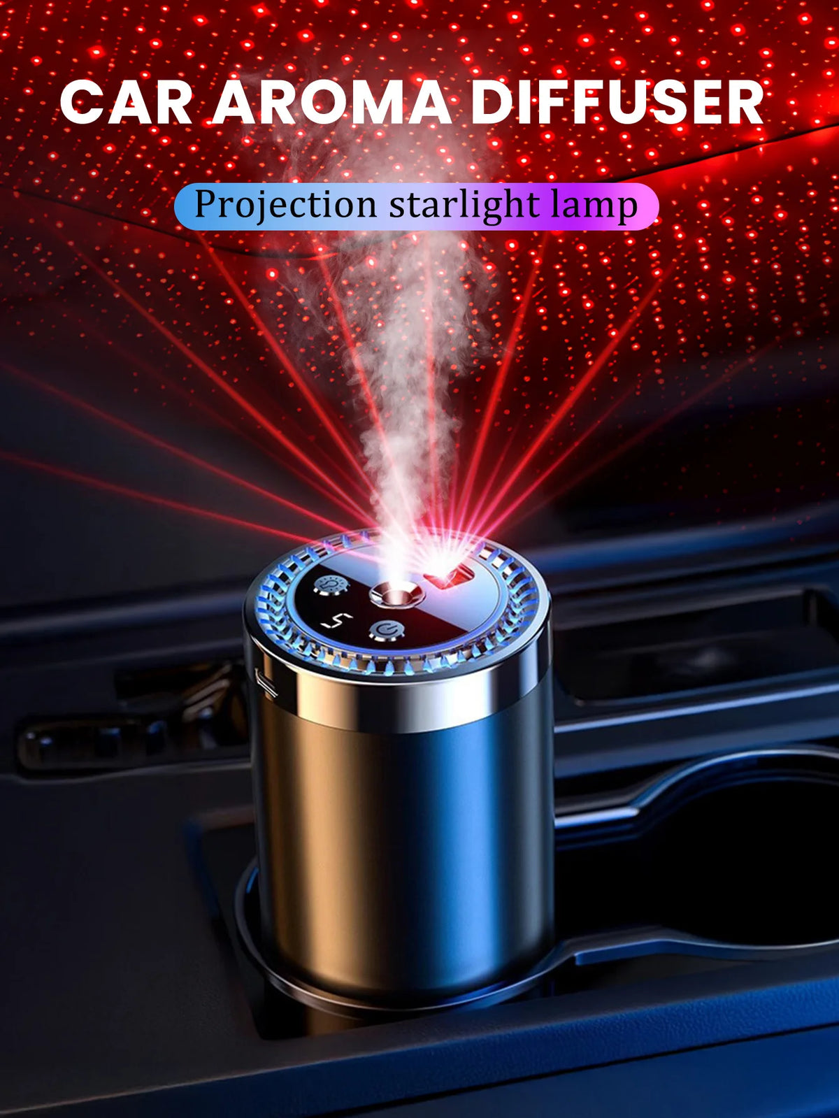 Rechargeable Aroma Diffuser with Starry-Sky Lights