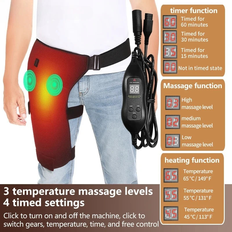 Heated Hip Wrap with Vibration Massager