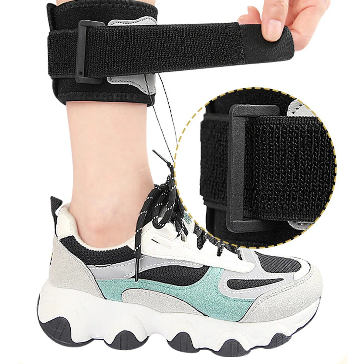 Adjustable Foot Drop Brace for Walking with Shoes