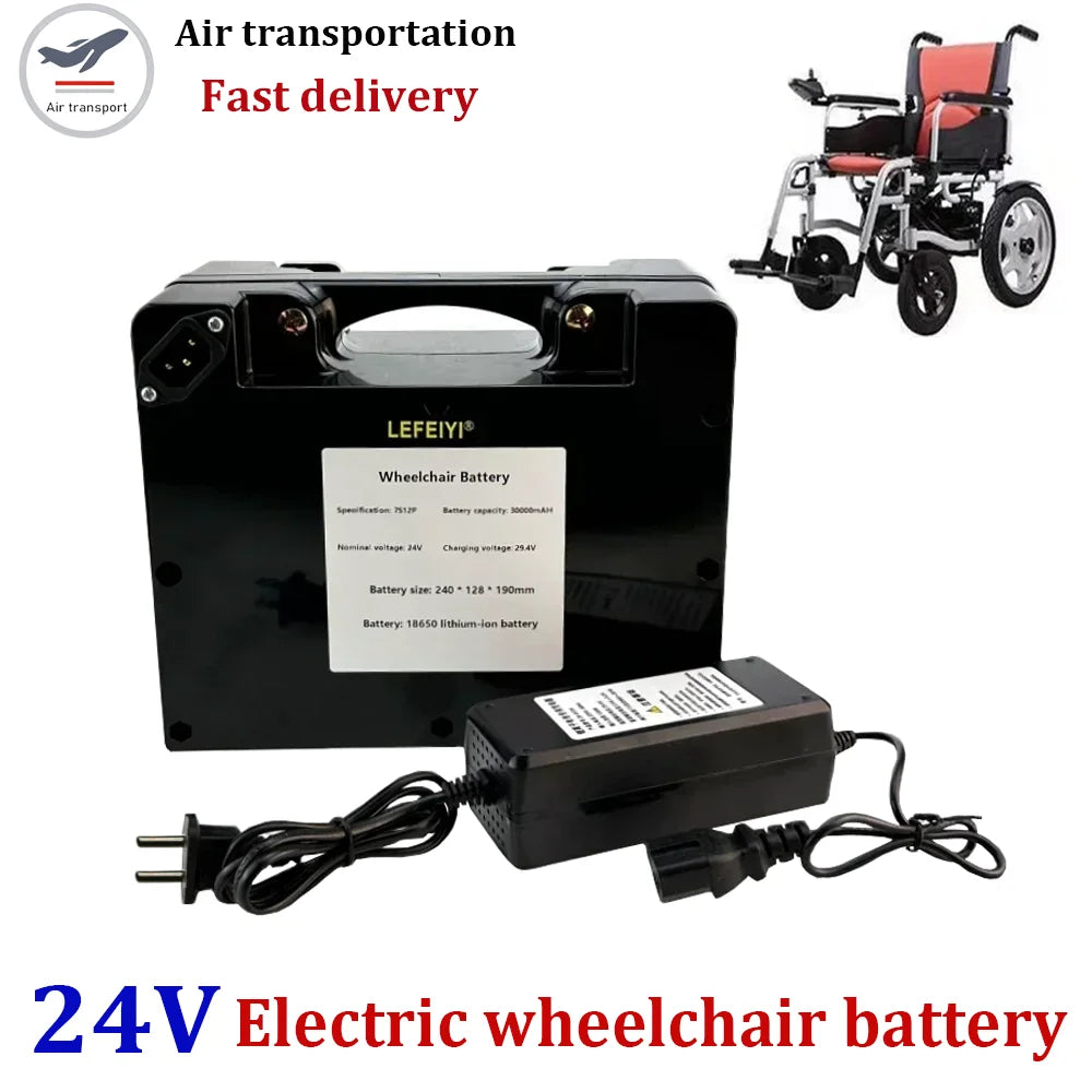24V 30Ah Wheelchair Battery with Charger