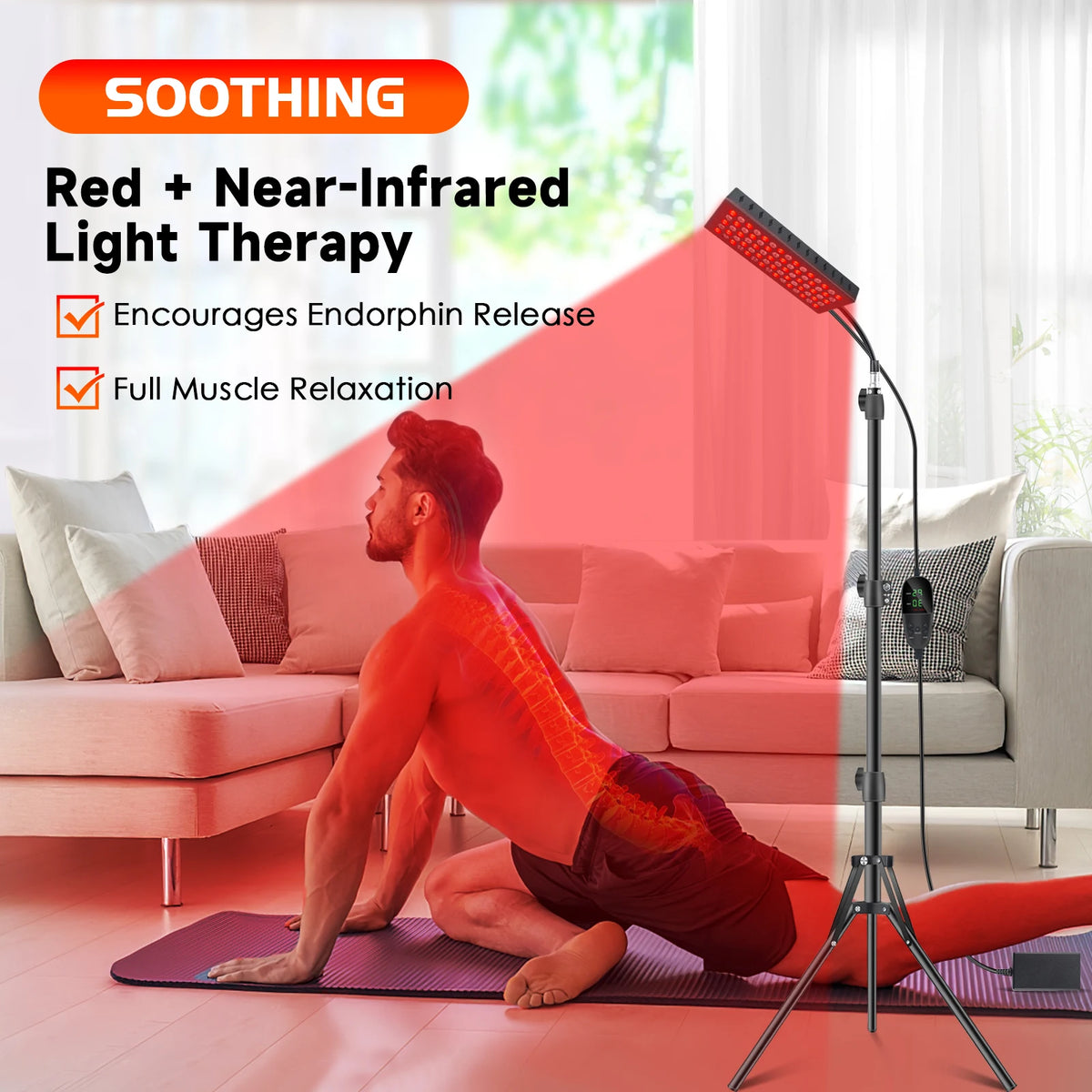 75-LED Red and Near-Infrared Light Panel