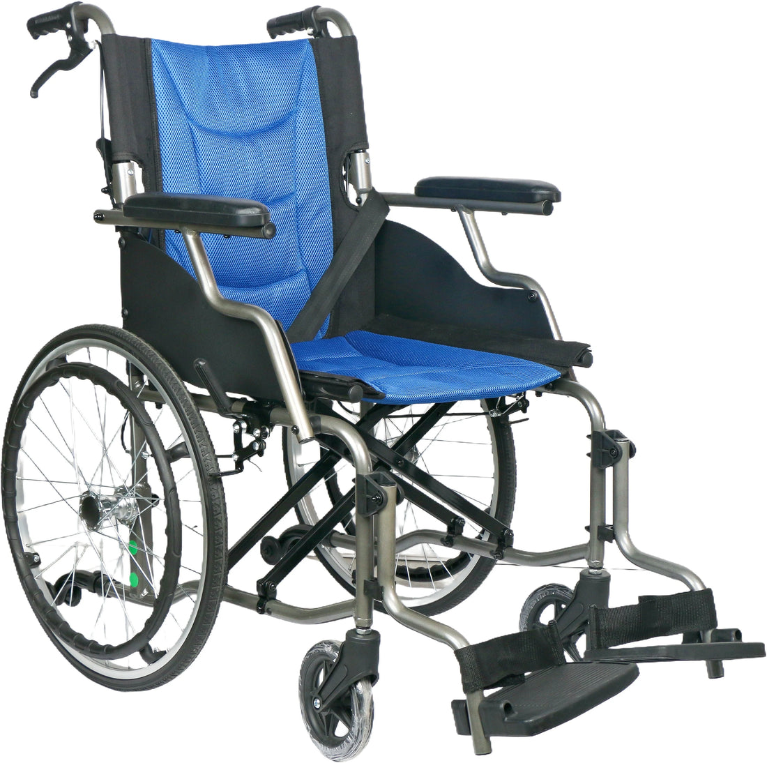 Adjustable Folding Manual Wheelchair, 150kg Capacity