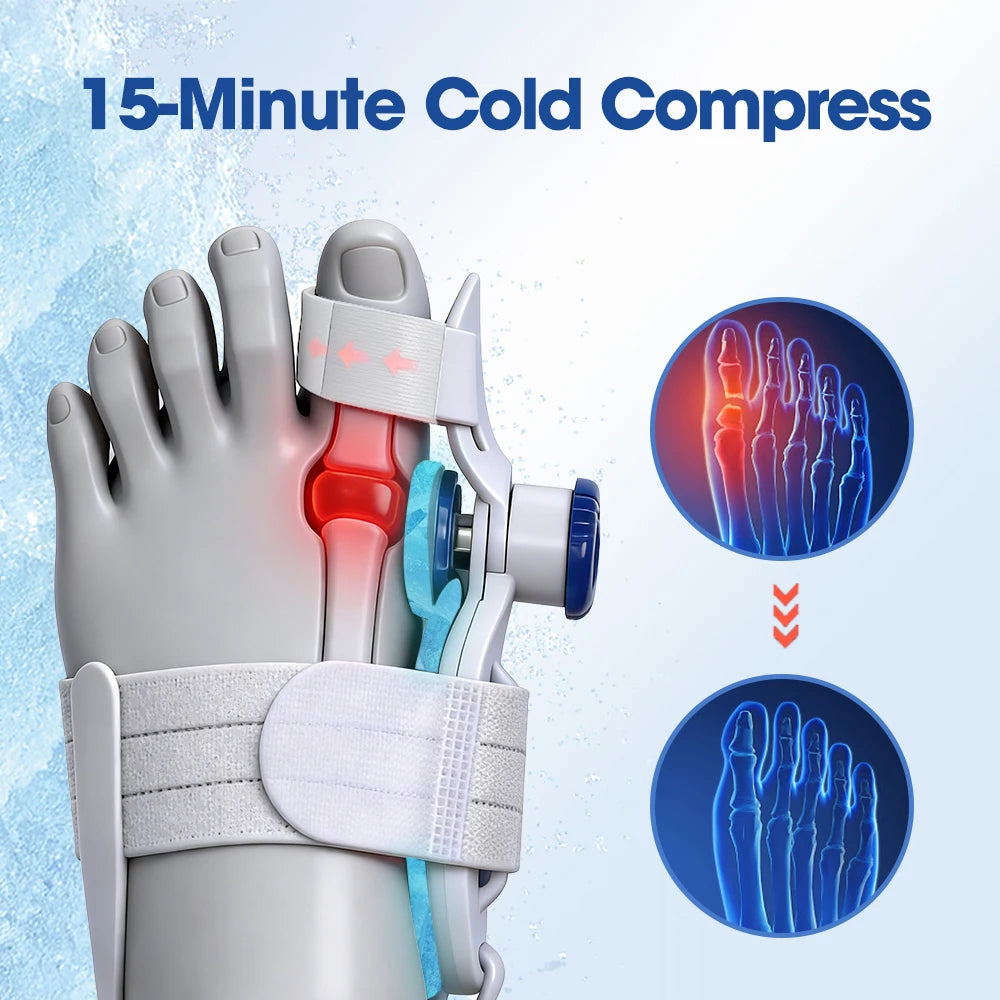 Adjustable Big Toe Splint with Cooling Pad