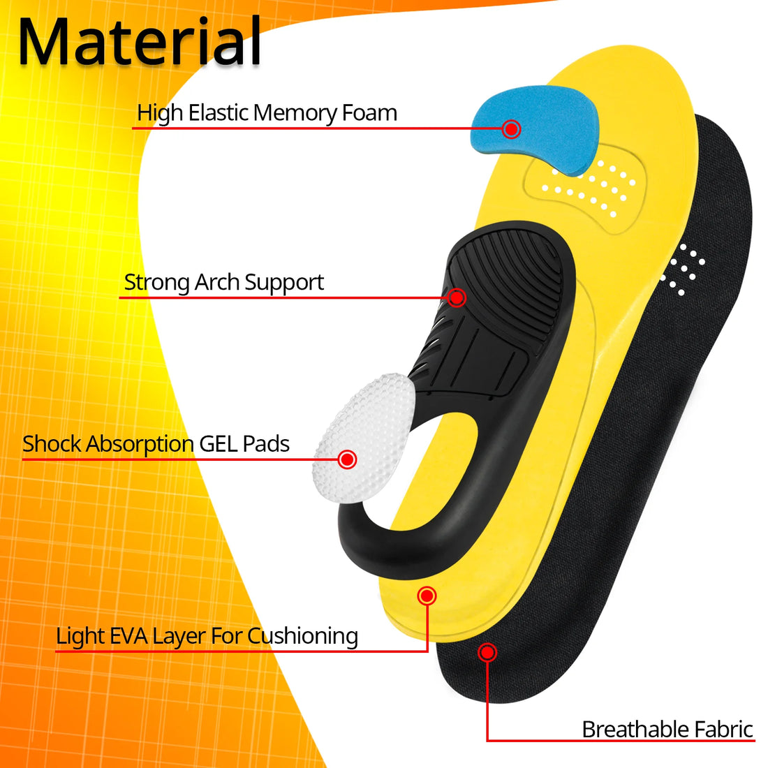 EVA Arch Support Insoles for Men and Women