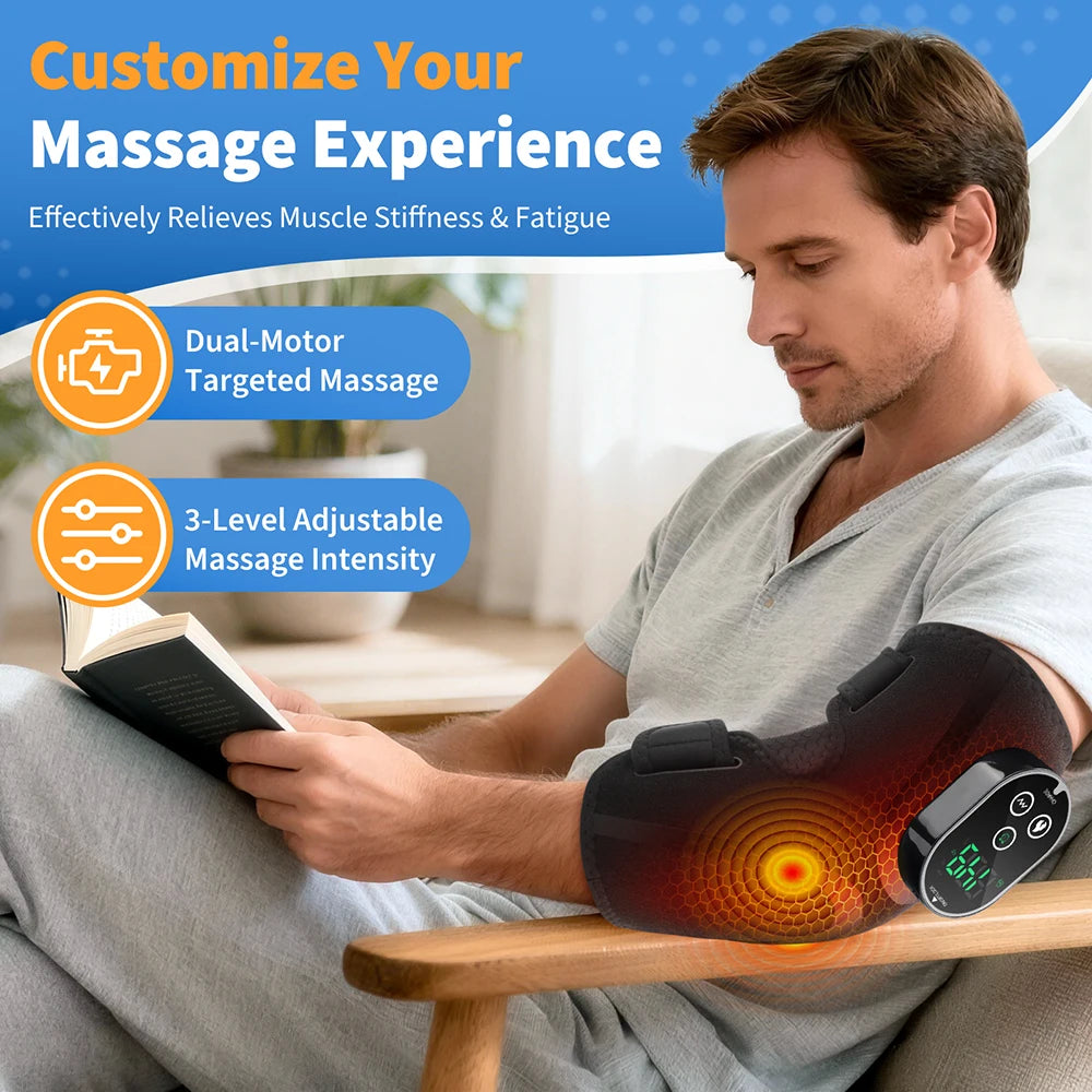 Cordless Heated Elbow Massage Brace with Vibration