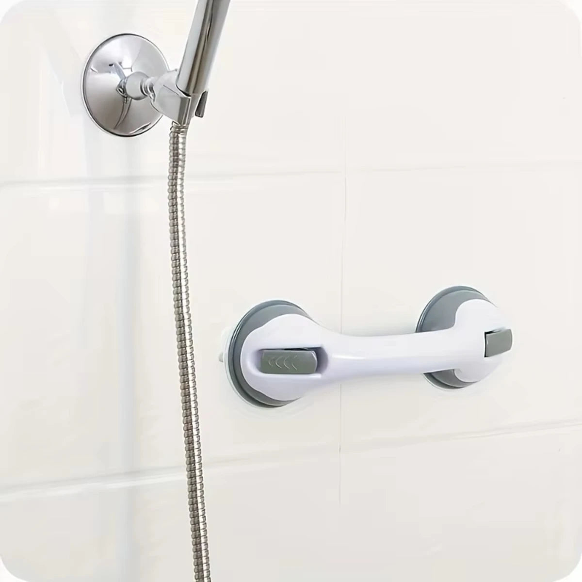 Straight Suction Cup Bathroom Grab Bar