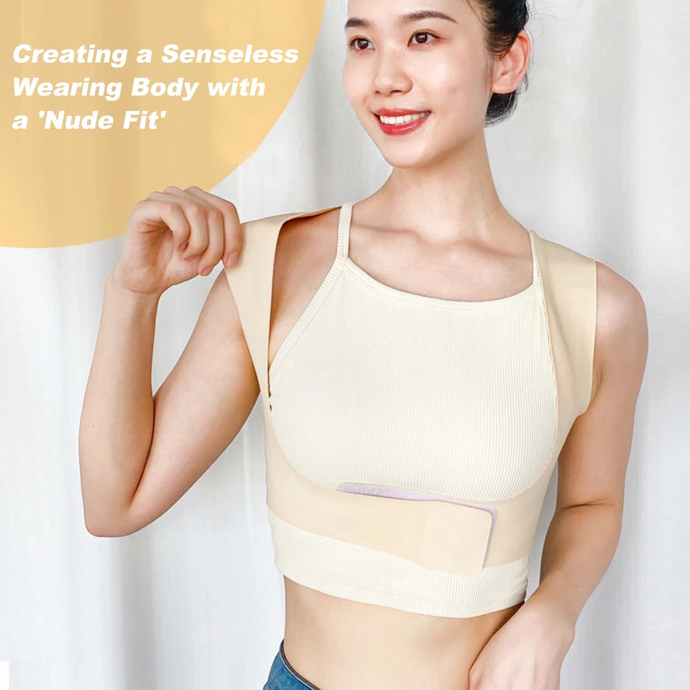 Adjustable Posture Corrector Back Brace for Women, Nylon and Spandex